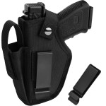 Universal Gun Holster for Men&Women, IWB/OWB 9mm Holsters, 380 Holster for Pistols fits Glock 19/17/23/26/27/42/43x, S&W M&P Shield, Sig Sauer and Similar Handguns