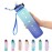 EYQ 32 oz Water Bottle with Time Marker, Carry Strap, Leak-Proof Tritan BPA-Free, Ensure You Drink Enough Water for Fitness, Gym, Camping, Outdoor SportsGreen/Blue Gradient