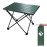 VILLEY Portable Camping Side Table, Ultralight Aluminum Folding Beach Table with Carry Bag for Outdoor Cooking, Picnic, Camp, Boat, Travel - Green