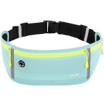 USHAKE Slim Running Belt, Workout Fanny Pack for Men Women,Exercise Waist Pack for Apple iPhone Holder, Runner Belt for Running Walking Cycling Camping Gym Mint blue