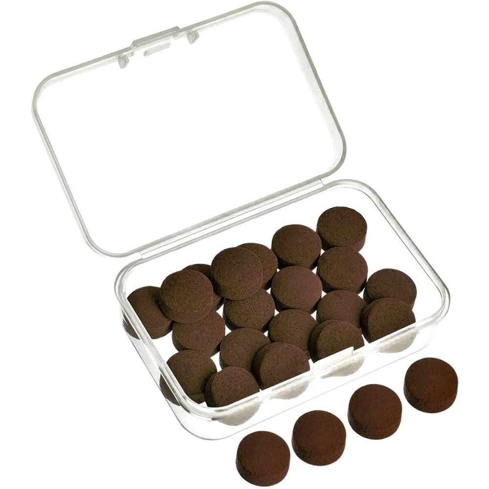 Gejoy 20 Pcs Billiard Pool Cue Tips Replacement Kit Pool Stick Tips with Storage Box for Snooker(13 mm,Dark Brown)