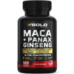 Maca Root Capsules 10,000mg + Korean Panax Ginseng 1,400mg - 20x Concentrated Extract Black + Red + Yellow Maca Root, 10x Concentrated Extract Panax Ginseng Capsules - Ultra Potent & Highly Purified