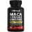 Maca Root Capsules 10,000mg + Korean Panax Ginseng 1,400mg - 20x Concentrated Extract Black + Red + Yellow Maca Root, 10x Concentrated Extract Panax Ginseng Capsules - Ultra Potent & Highly Purified