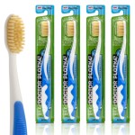 MOUTHWATCHERS Soft Flossing Toothbrushes, Value Pack of 4, Blue, Manual Toothbrush for Adults, Ultra Clean, Good for Sensitive Teeth and Gums, by Dr. Plotka\'s