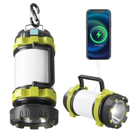 Camping Lantern Rechargeable, Alpswolf Led Lantern Camping Flashlight with 4000 Capacity, 6 Modes, IPX4 Waterproof, Portable Rechargeable Lanterns for Power Outage, Hiking Hurricane Outdoor