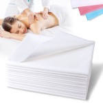 Disposable Bed Sheets 100 Pcs Waterproof Bed Cover for SPA Tattoo Massage Table Hotels Non Woven Fabric 31 x 78White