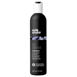 milk_shake icy blond shampoo | award winning shampoo with black pigment to cool brassy tones and enhance platinum blonde hair | ideal for maintaining icy, ash-toned color 10.1 fl oz