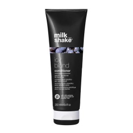 milk_shake icy blond conditioner | award winning toning conditioner with black pigment to neutralize yellow and brass in platinum blonde hair | hydrates and brightens cool tones 8.4 fl oz