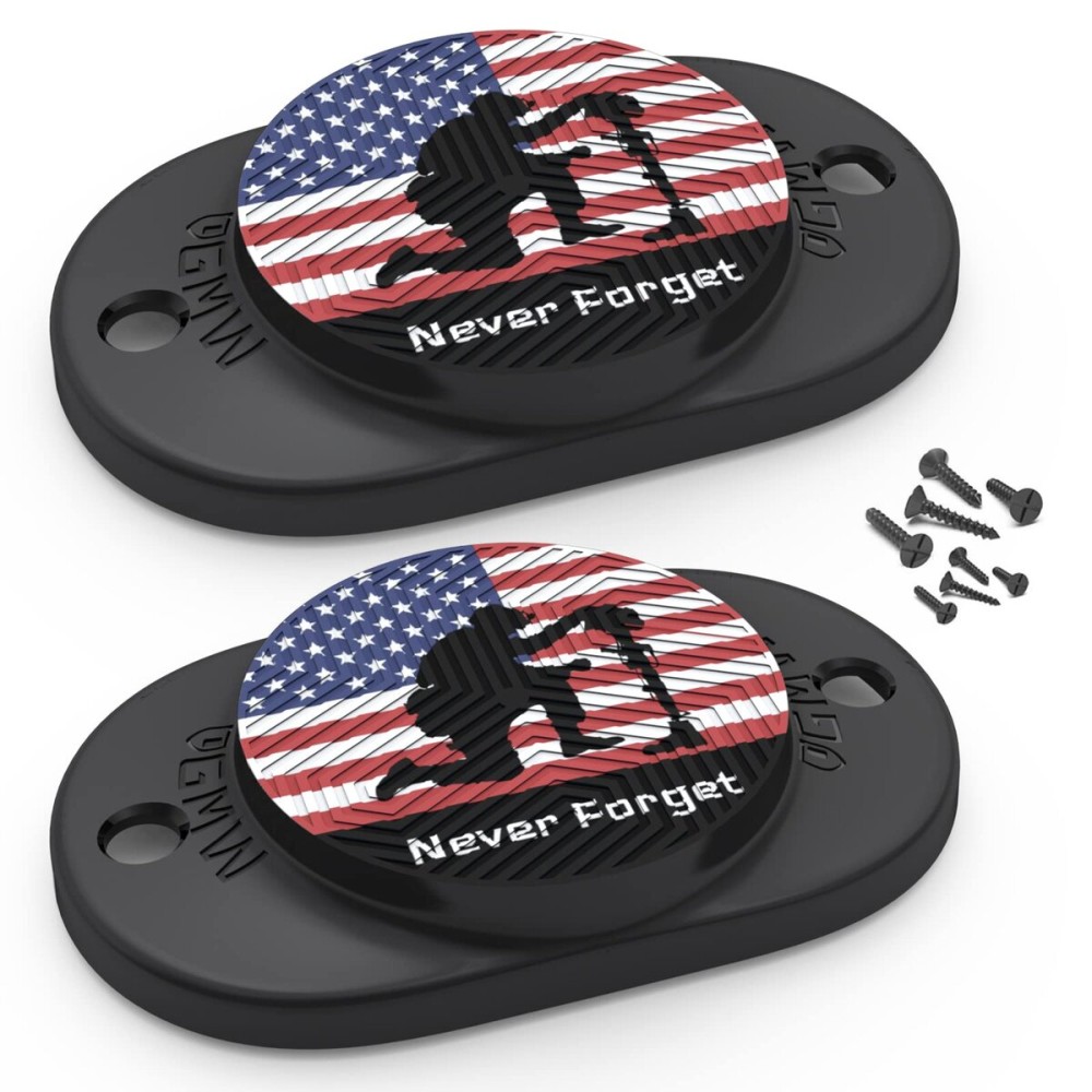 GMW Gun Magnet [2-Pack] | 30 lbs. Rating Magnetic Gun Mount | HQ Rubber Coated Gun Magnet Buckler Series for Car, Truck, Desks, Safes, and Walls | Indoor Gun Racks| Concealed Gun Holder for Handgun