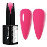 VENALISA 15ml Hot Pink Gel Nail Polish, Bright Neon Pink Gel Polish Color Soak Off UV LED Nail Art Starter Manicure Salon DIY at Home, 0.53 OZ