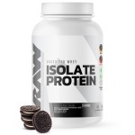 RAW Whey Isolate Protein Powder, Cookies N Cream - 100% Grass-Fed Sports Nutrition Protein Powder for Muscle Growth & Recovery - Low-Fat, Low Carb, Naturally Flavored & Sweetened - 25 Servings