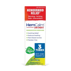 Boiron HemCalm Ointment for Hemorrhoid Relief of Pain, Itching, Swelling or Discomfort - 3 oz (3 Pack of 1 oz)