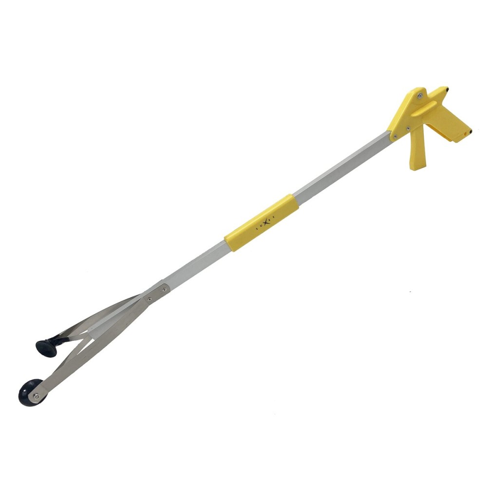 Grabber Tool 32 Suction Cup Grip Heavy Duty Aluminum Claw, Lightweight Foldable Reacher Grabber Pickup Tool, Gripper Grabbers for Elderly Grab it Reaching Tool Trash Picker Grabber, Yellow, by Luxet