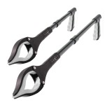 Grabber Reacher Tool - 2 Pack - Updated Version Long 19/32 Inch Foldable Pick Up Stick - Strong Grip Magnetic Tip Lightweight Trash Picker Claw Reacher Grabber Tool for Elderly Reaching, Luxet (Gray)