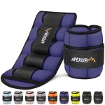 APEXUP 10lbs/Pair Adjustable Ankle Weights for Women and Men, Modularized Leg Weight Straps for Yoga, Walking, Running, Aerobics, Gym (Purple)
