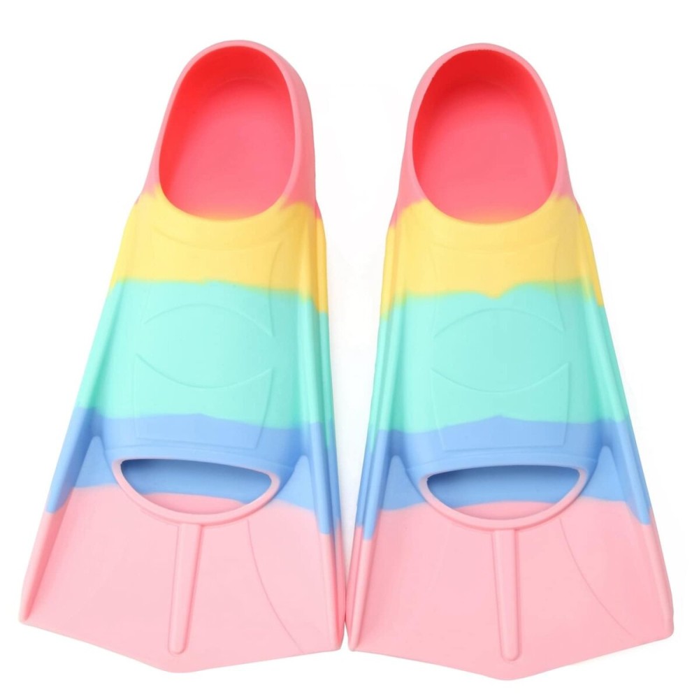 Foyinbet Kids Swim Fins,Short Kids Fins Youth Swimming Flippers for Lap Swimming Training for Children Girls Boys Beginners XXXS