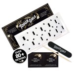 TOUGH GIRLS | 20 Exquisite Gel Nail Polish Strips w/Application Accessories - No UV/LED Lamp Required (Clear & Black Corners)