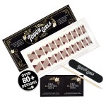 TOUGH GIRLS | Nail Polish Strips | 20 Stylish Strips | Brighter, Thicker, Tougher | Includes Cuticle Stick, Nail File, & Nail Wipes (Crossover Tips & Gold Mist)