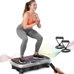 AXV Vibration Plate Fitness Platform Exercise Machine Vibrating Shaking Full Body Shaker Workout Vibrate Stand Shake Board Sport Gym for Weight Loss Fat Burner for Women Men