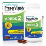 PreserVision AREDS 2 Eye Vitamins, 1 Eye Doctor Recommended Brand, Lutein and Zeaxanthin Supplement with Vitamin C, Vitamin E,Zinc, and Copper, 130 Softgels (Minigels)