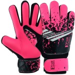 EFAH SPORTS Soccer Goalkeeper Gloves for Kids Boys Children Youth Football Goalie Gloves with Super Grip Protection Palms (Size 2 Suitable for 4 to 5 Year Old, Pink)