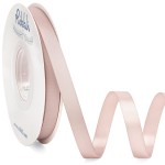 Ribbli Double Faced Vanilla Satin Ribbon,3/8 x Continuous 25 Yards,Use for Bows Bouquet,Gift Wrapping,Floral Arrangement