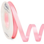 Ribbli Double Faced Pink Satin Ribbon,3/8 x Continuous 25 Yards,Use for Bows Bouquet,Gift Wrapping,Floral Arrangement