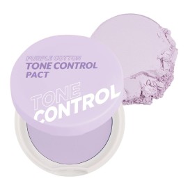 I\'M MEME Compact - Purple Cotton Tone Control Pact | Korean Pressed Setting Powder With Berry Complex, Makeup Powder, Translucent Compact, Finishing Powder, Oil Free Face Powder, Preppy Stuff, 0.35 Oz