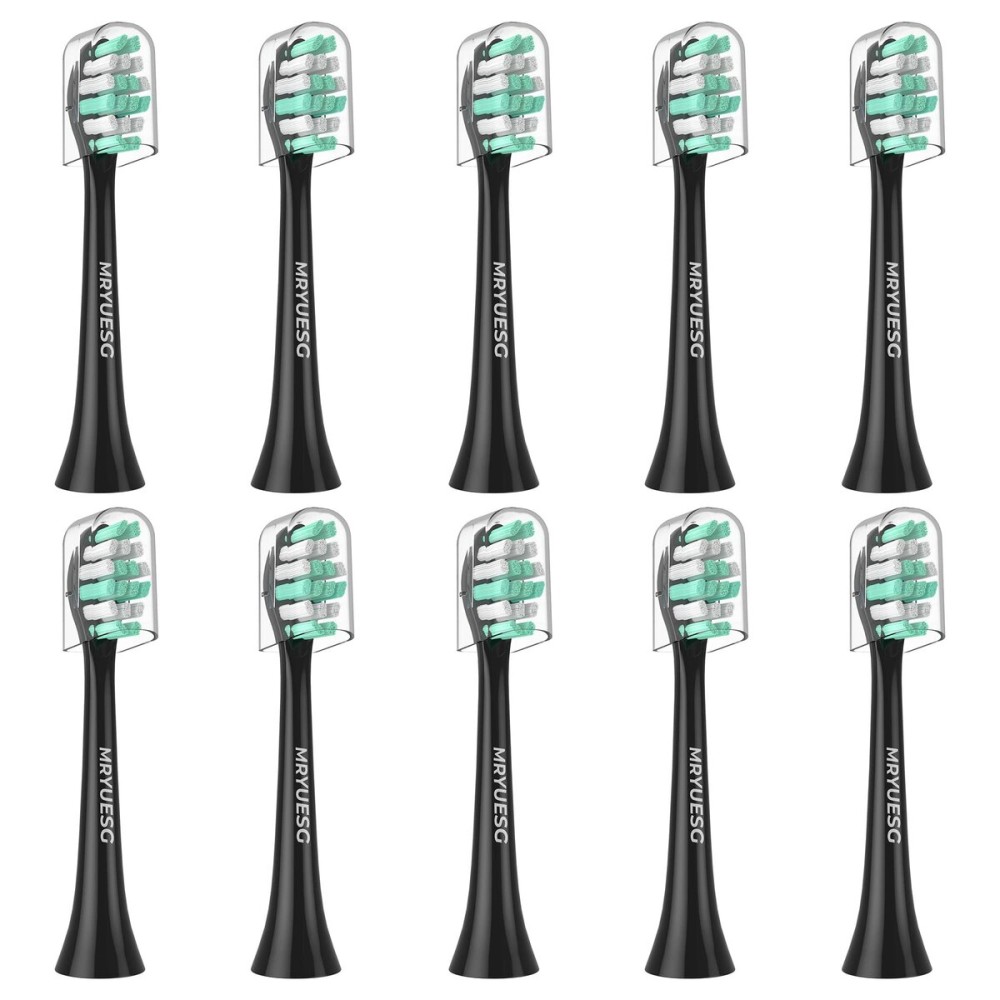 MRYUESG Replacement Heads Compatible with Philips Sonicare 10 Pack, Electric Tooth-Brush Head for Phillips, Black