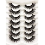 Losha Eyelashes Fluffy Natural Cat Eye False Eyelashes 7 Pairs Pack Handmade Wispy Faux Mink Lashes (Style5- Wispy Cat Eye Lashes)