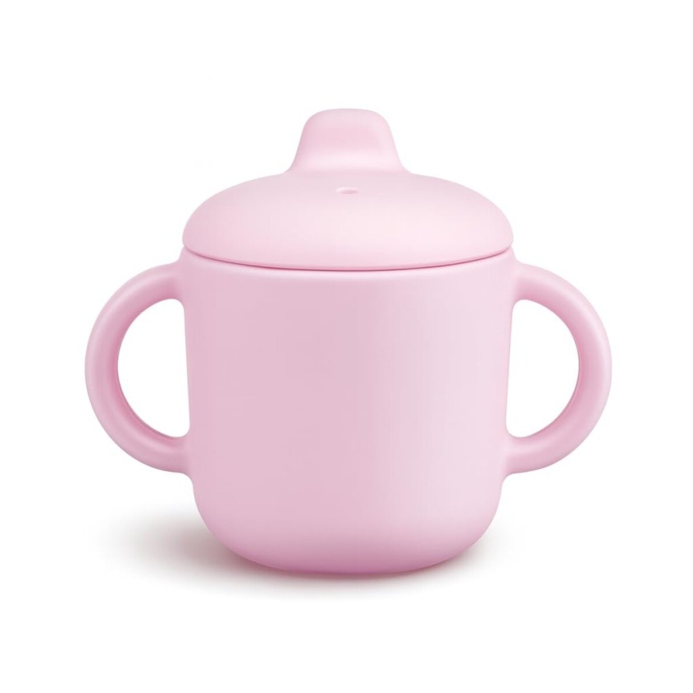 Catii 6 Months+ Sippy Cups with Handles,Small Silicone Sippy Cups Leak Proof 5oz,No Spill Sippy cups for Toddlers (Pink)