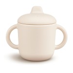 Catii 6 Months+ Sippy Cups with Handles,Small Silicone Sippy Cups Leak Proof 5oz,No Spill Sippy cups for Toddlers (Milk)