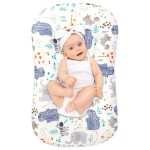 Hooyax Baby Lounger Slipcover for Newborns, Removable Infant Floor Seat, Padded Lounger Cover with Animal Design