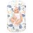 Hooyax Baby Lounger Slipcover for Newborns, Removable Infant Floor Seat, Padded Lounger Cover with Animal Design