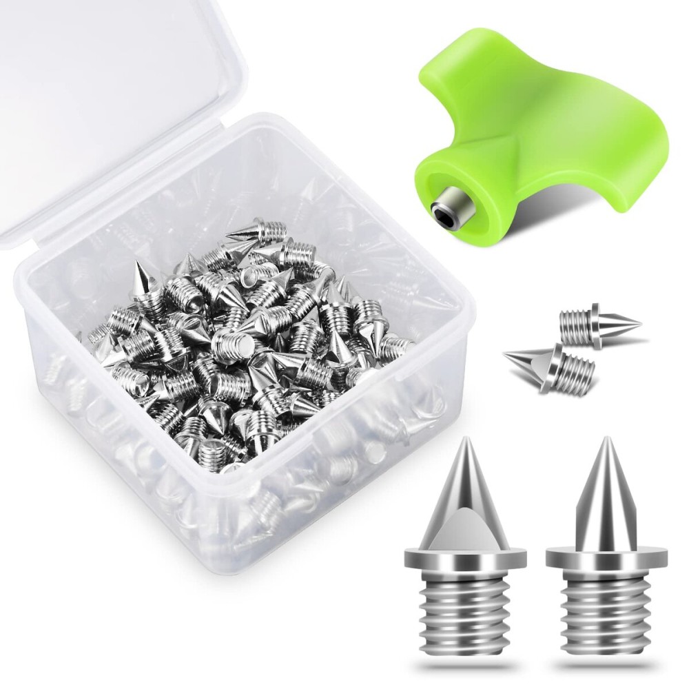 Nuolifee 100 Silver Spike Wrench, 1/4 Inch Length, Suitable for Running and Outdoor Sports, 3x Longer Service Life