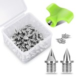 Nuolifee 100 Silver Spike Wrench, 1/4 Inch Length, Suitable for Running and Outdoor Sports, 3x Longer Service Life