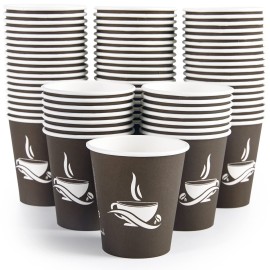 LITOPAK 270 Pack 10 oz Paper Cups, Brown Disposable Hot Coffee Cups for Party, Picnic, Travel, and Events