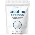 Creatine Monohydrate Powder 500 Grams (1.1 Lb), 5000mg Per Serv, Micronized Creatine Powder, Unflavored, Pure, No Filler, Keto & Vegan, Easy Dissolve Pre Workout Creatine for Women and Men