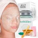 BRUN Peel-Off Peppermint Jelly Mask for Face Care - A 23 fl oz Rubber Mask Jar for 30 to 35 Treatments - A Skin Care Moisturizing Gel Mask of Spa Set for Men, Women and Adults
