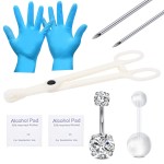QWALIT Belly Button Piercing Kit - Stainless Steel