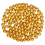 Gold Yellow Rhinestones Flatback Rhinestone for Crafts Glass Nail Rhinestones Nail Gems Crystals for Makeup Bags Shoes Decoration DIY(SS30,288pcs,Gold Yellow)