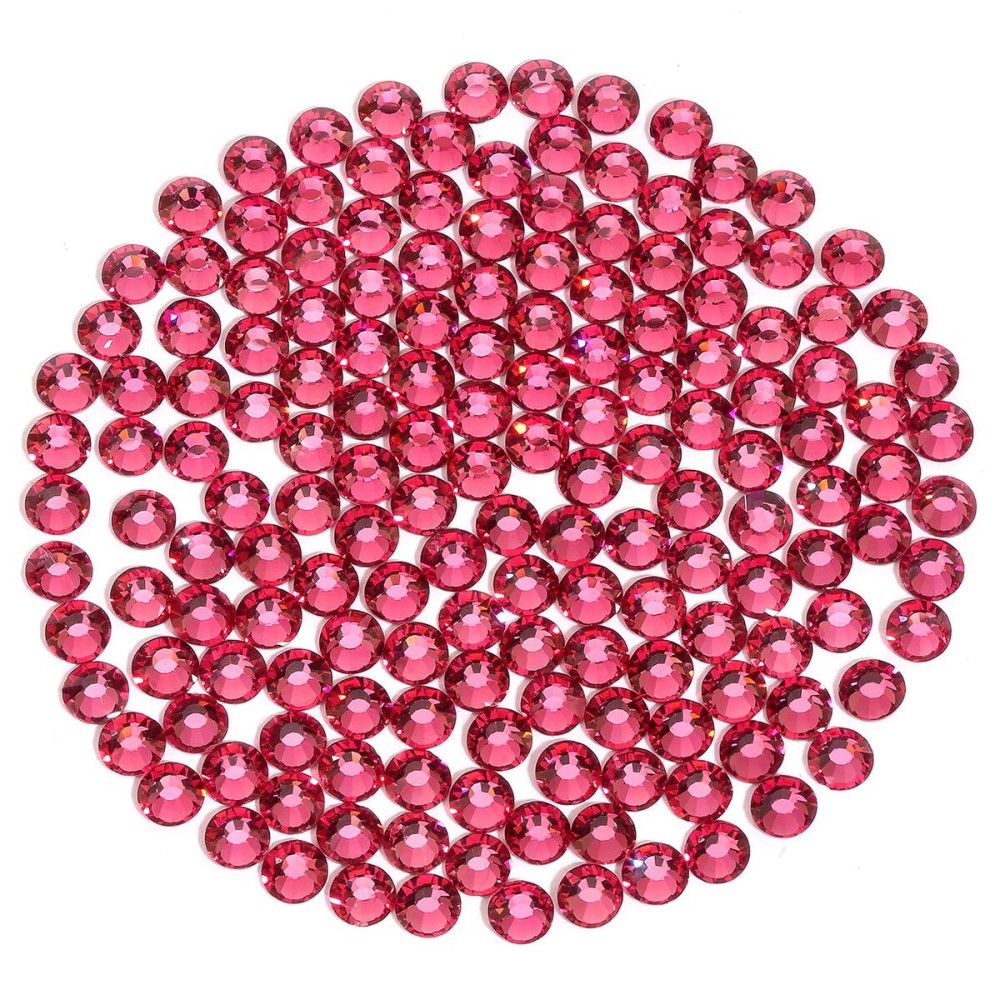 SS16 Non Hotfix Flatback Rhinestones - 1440pcs Glass Nail Gems Crystals for Makeup Bags, Shoes & DIY Decoration - Rose
