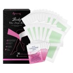 Beauty7 Body Wax Strips Kit, Ready to Use Waxing Strip, Facial Hair Removal, Arms Legs Underarm Bikini Hair Removal, 36 Strips 6 Calming Oil Wipes for All Skin Types