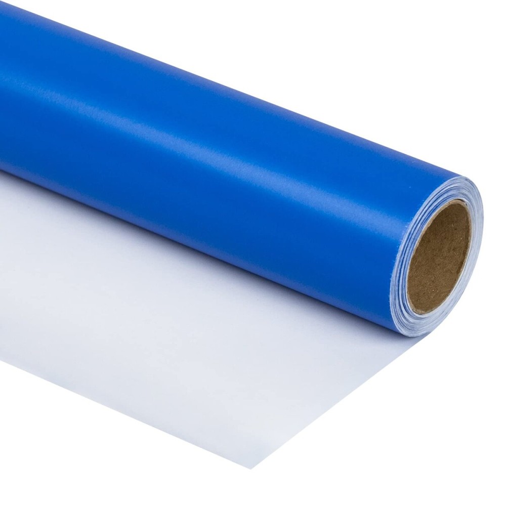 RUSPEPA Royal Blue Wrapping Paper Solid Color - Mini Roll - for Wedding, Birthday, Shower, Congrats, and Holiday - 17 Inches X 32.8 Feet