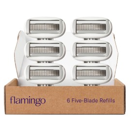 Flamingo Women\'s Original Razor Blade Refill Cartridges for Women - 6 Count - 5-Blade Shaving Razors for Women