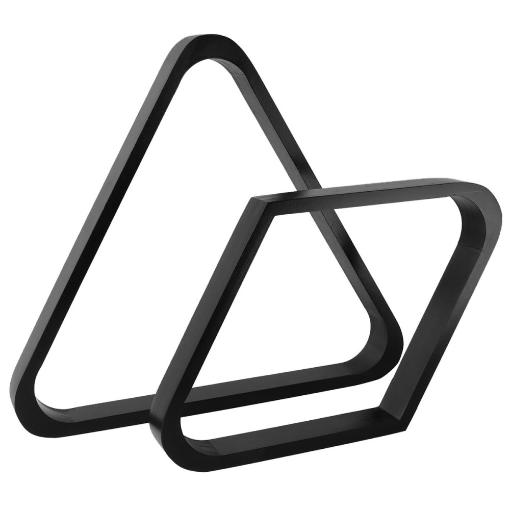 GSE Games & Sports Expert Solid Wood Billiard 8-Ball Triangle or 9-Ball Diamond Pool Ball Racks for 2-1/4 Pool Balls (Black Triangle & Diamond Rack)