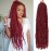 ZRQ 2 Packs Butterfly Locs 30 Inch Burgundy Soft Locs Crochet Hair Pre-looped Distressed Faux Locs Synthetic Goddess Locs Hair Extensions For Women BUG