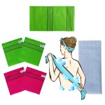 NOPIGO Exfoliating Bath Washcloth Mitt for Remove Dead Skin.Loofah Sponge, Korean & Japanse & African Net Sponge Rag. Back Scrubber Washer for Use in Shower Bath(Variety Pack 6)