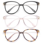 Gaoye Blue Light Blocking Glasses - Trending Round TR90 Frames, Metal Arms, UV400 Protection - Matching Soft Case