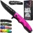 Safety Lock Pocket Knife for Women - Spring Assisted Knife Cute Knives - Self Defense Tool Accessory, Hot Pink Folding Sharp Blade - Food Processing Knives Gifts for Wife Girlfriend Girl Mother 6681 P